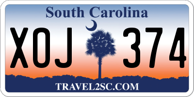 SC license plate XOJ374