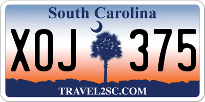 SC license plate XOJ375