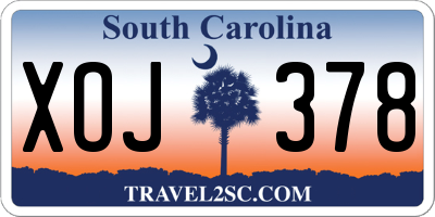 SC license plate XOJ378
