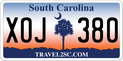 SC license plate XOJ380