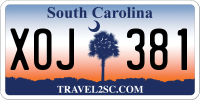 SC license plate XOJ381