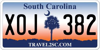 SC license plate XOJ382