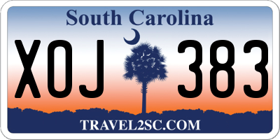 SC license plate XOJ383