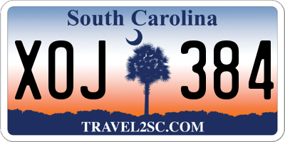 SC license plate XOJ384