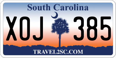 SC license plate XOJ385
