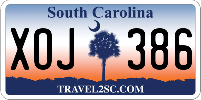 SC license plate XOJ386