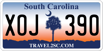 SC license plate XOJ390