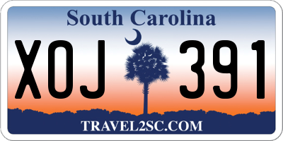 SC license plate XOJ391