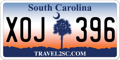 SC license plate XOJ396