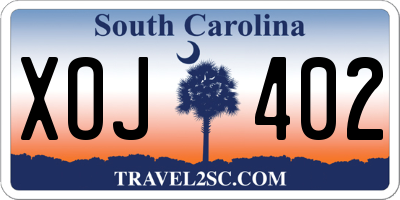 SC license plate XOJ402