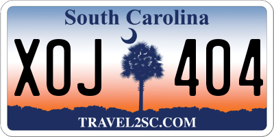 SC license plate XOJ404