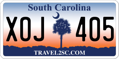 SC license plate XOJ405