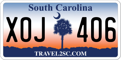SC license plate XOJ406