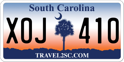 SC license plate XOJ410