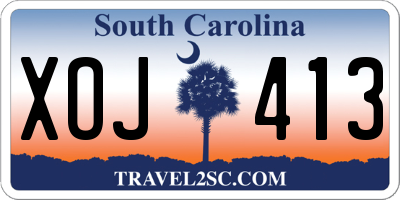 SC license plate XOJ413