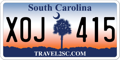 SC license plate XOJ415