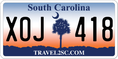 SC license plate XOJ418