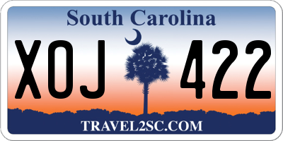SC license plate XOJ422