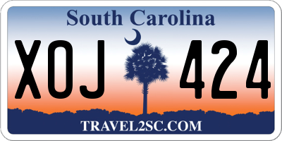 SC license plate XOJ424