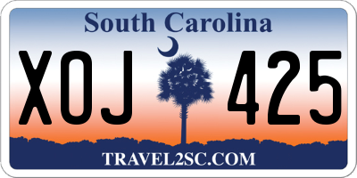 SC license plate XOJ425