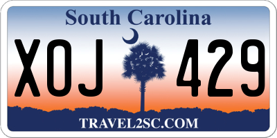 SC license plate XOJ429