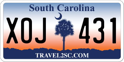 SC license plate XOJ431