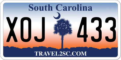 SC license plate XOJ433
