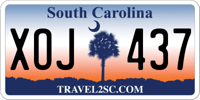 SC license plate XOJ437