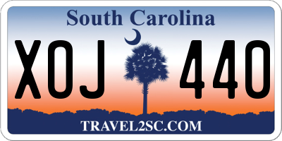 SC license plate XOJ440