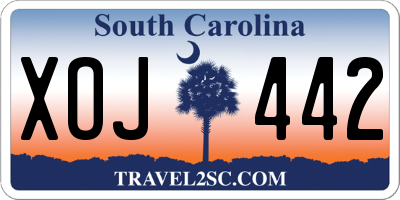SC license plate XOJ442
