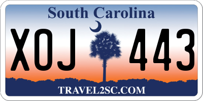 SC license plate XOJ443