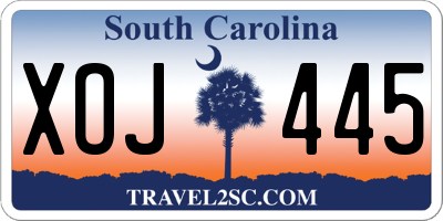SC license plate XOJ445