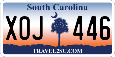 SC license plate XOJ446