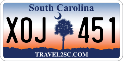 SC license plate XOJ451