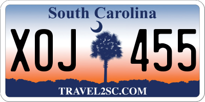 SC license plate XOJ455