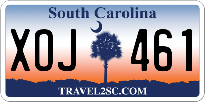 SC license plate XOJ461