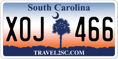 SC license plate XOJ466