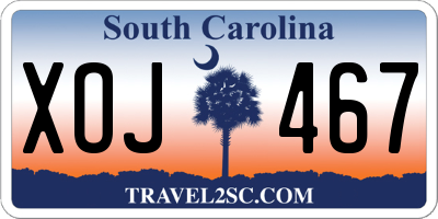 SC license plate XOJ467