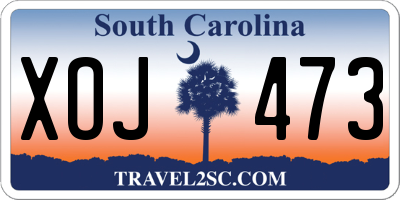 SC license plate XOJ473