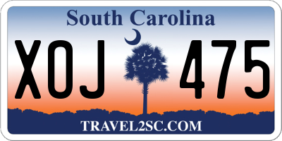 SC license plate XOJ475