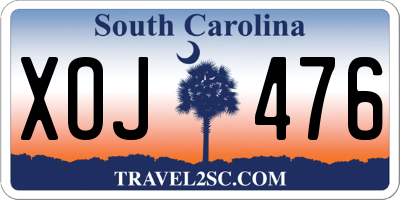 SC license plate XOJ476