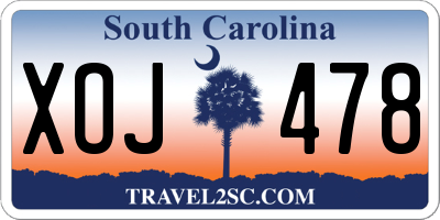 SC license plate XOJ478