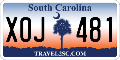 SC license plate XOJ481