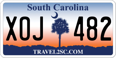 SC license plate XOJ482