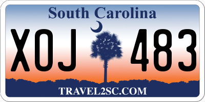 SC license plate XOJ483