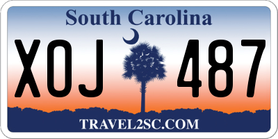 SC license plate XOJ487