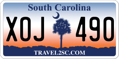 SC license plate XOJ490