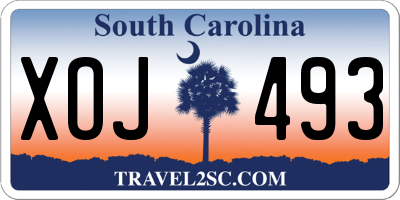 SC license plate XOJ493
