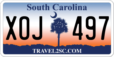 SC license plate XOJ497