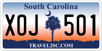 SC license plate XOJ501